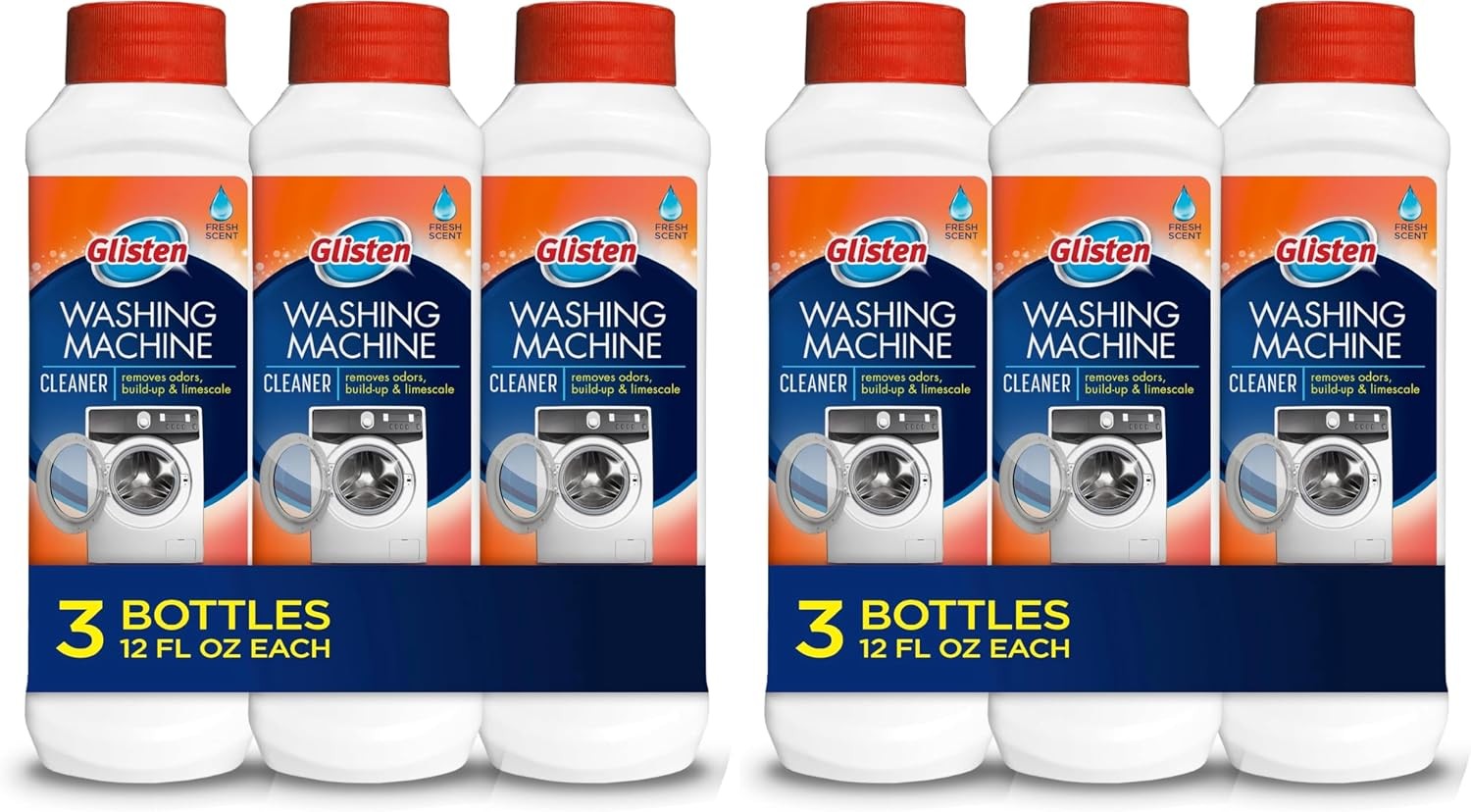 Glisten Washing Machine Cleaner, Helps Remove Odor, 36 Fl Oz (Pack of 1)