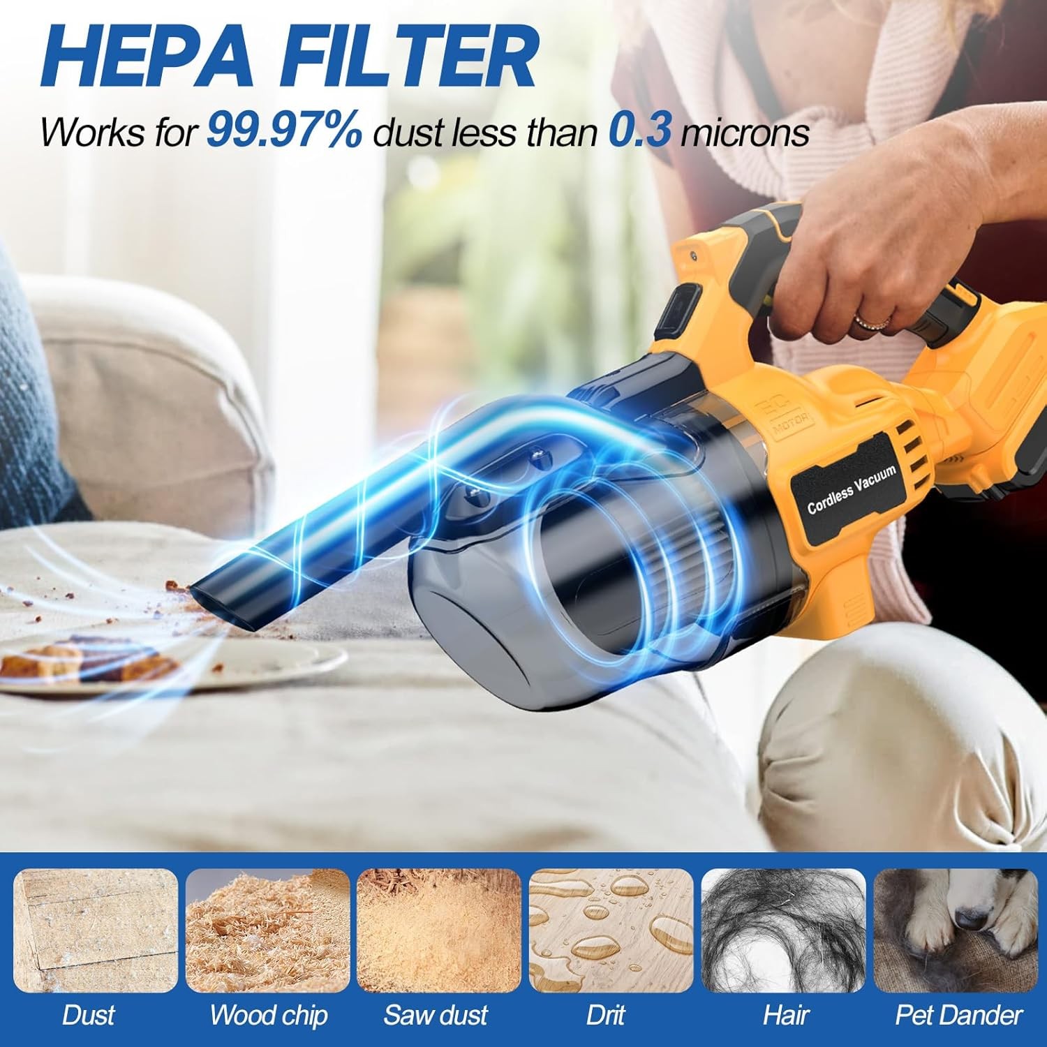 2 Pack Vacuum Filter Replacement for Handheld Vacuums Washable and Reusable
