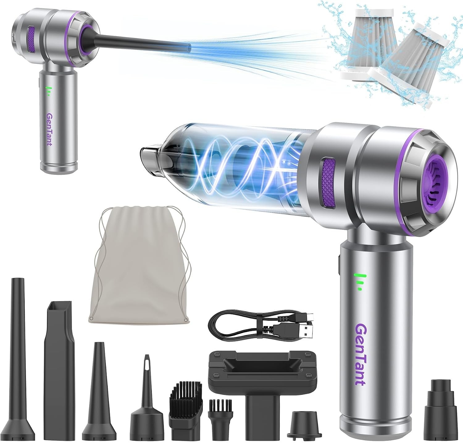 Efficient Car Vacuum with LED Battery Indicator | 35 Min Runtime, Eco-Friendly