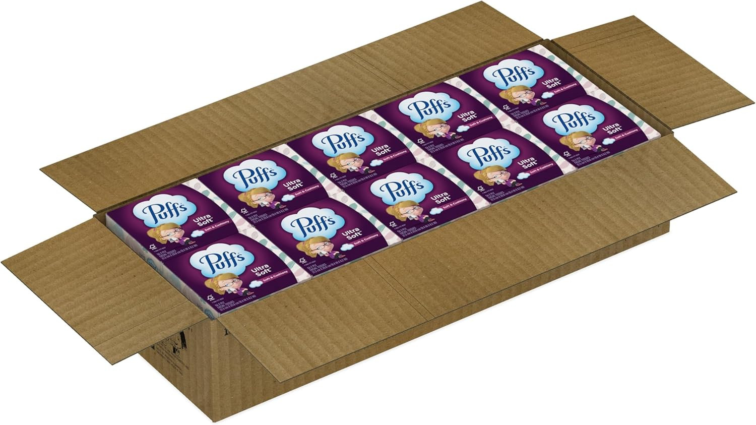 Ultra Soft Non-Lotion Tissues, 10 Cubes, 56 Tissues per Box