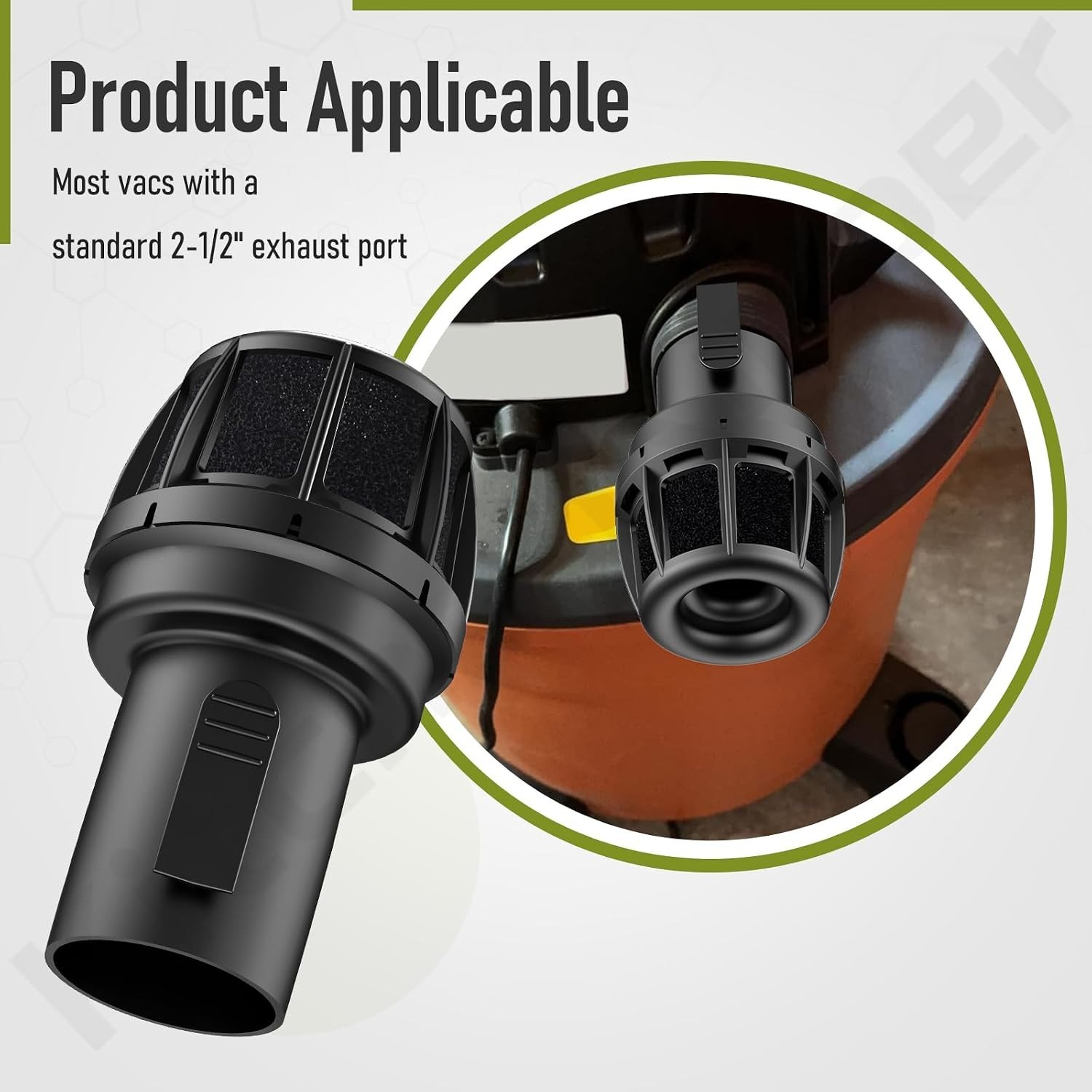 VT2525 WS25025A 2.5″ Muffler/Diffuser Accessory for Ridgid Wet/Dry Vacuums | …