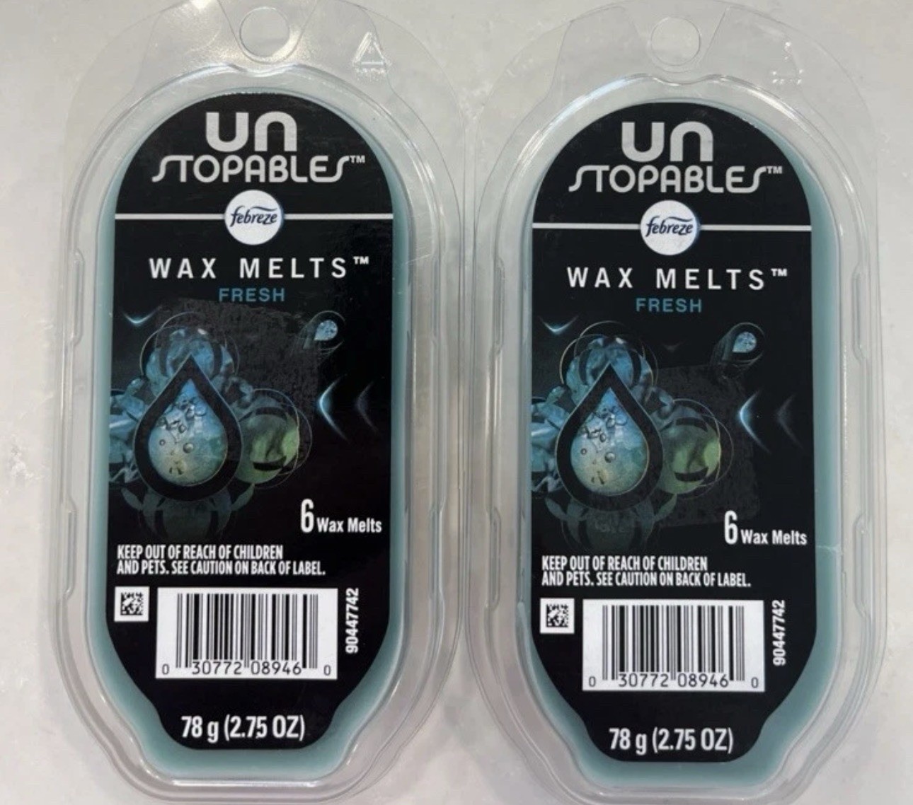 Lot of 2 Febreze Unstoppables FRESH Wax Melts 2.75oz Retired Discontinued