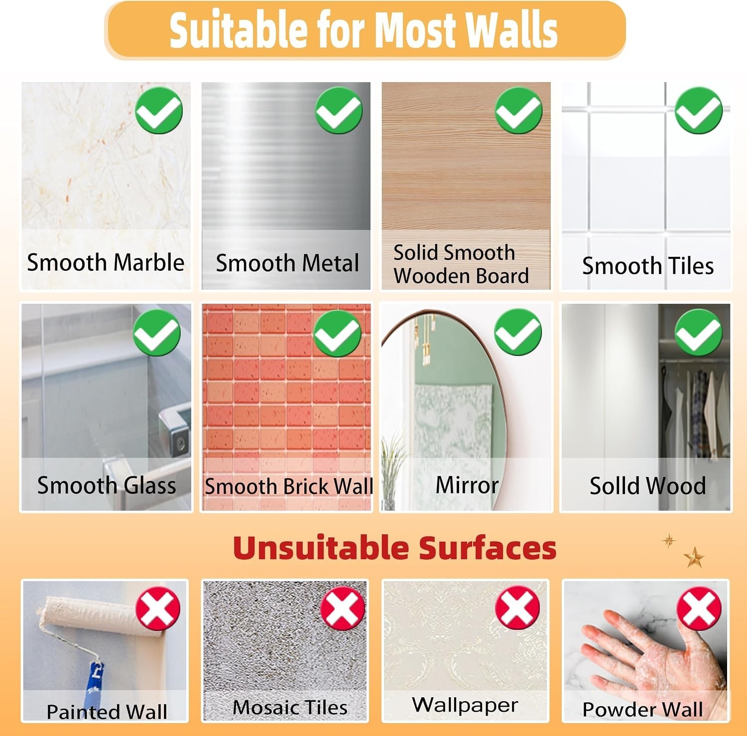 50 Pack Heavy Duty Waterproof Adhesive Wall Hooks – Rustproof, Clear Design