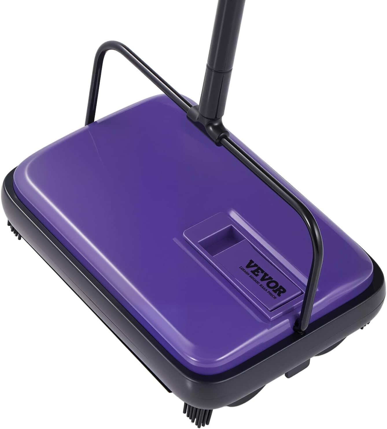 Stylish Purple Carpet Sweeper – Quiet Manual Operation, Pet Hair & Dirt Remover