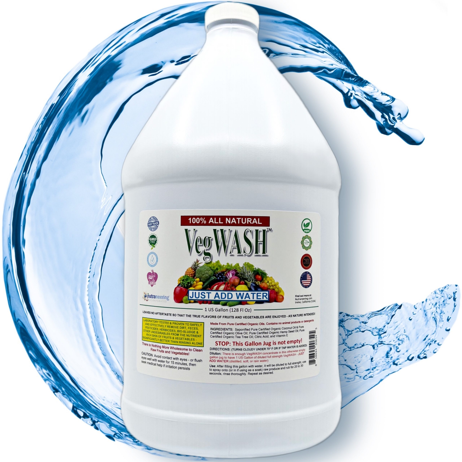 VegWASH™ Raw Produce Cleaner (Scented) – Just Add Water for 1 US Gallon