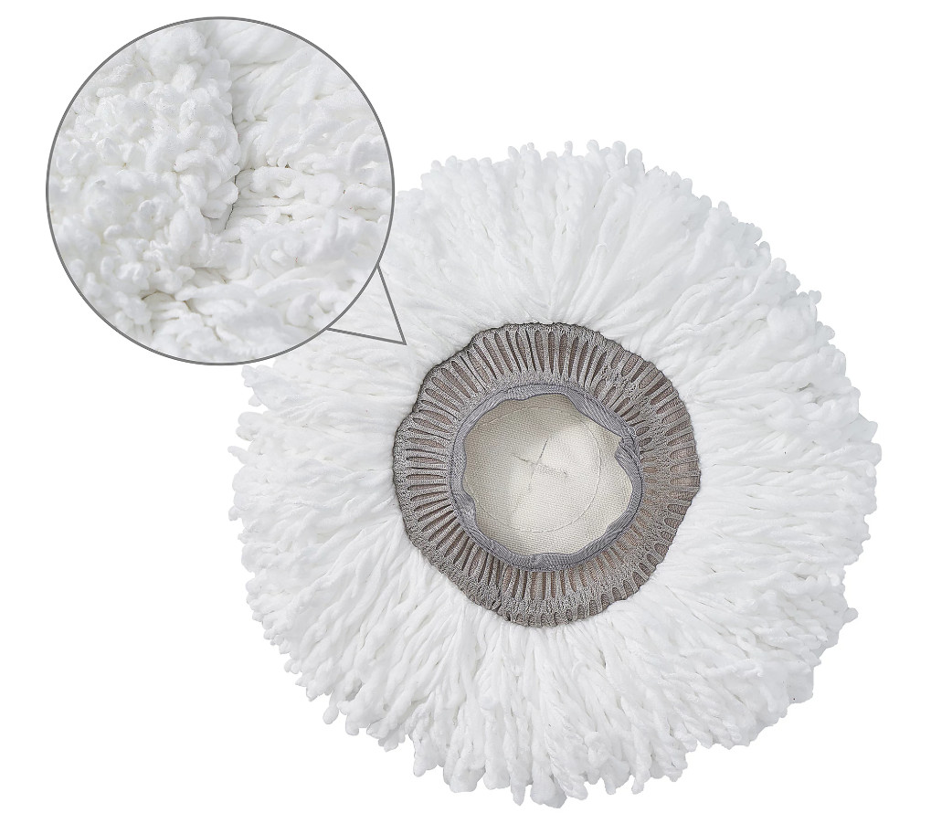 True & Tidy 6pc Replacement Mop Pad Set for SPRAY-360-Gray