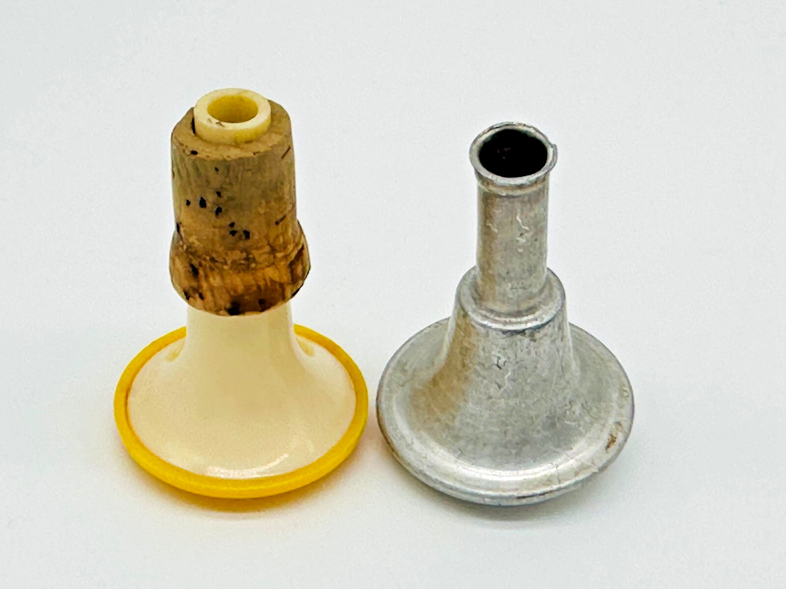 Vintage Laundry Bottle Sprinkler Top Aluminum & Yellow Plastic