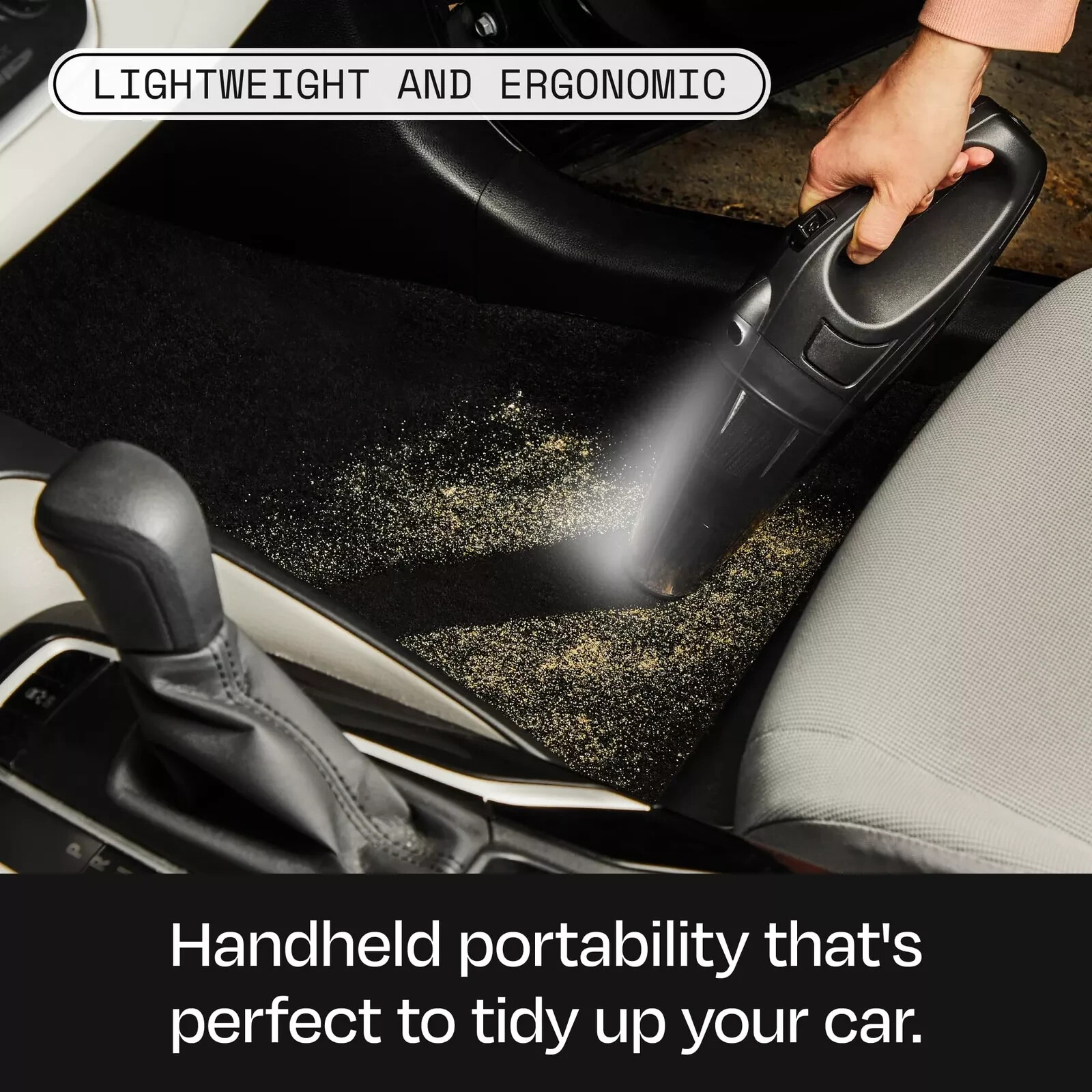 Handheld Vacuum Cleaner Portable Rechargeable Compact 350ml 20min Crevice Tool