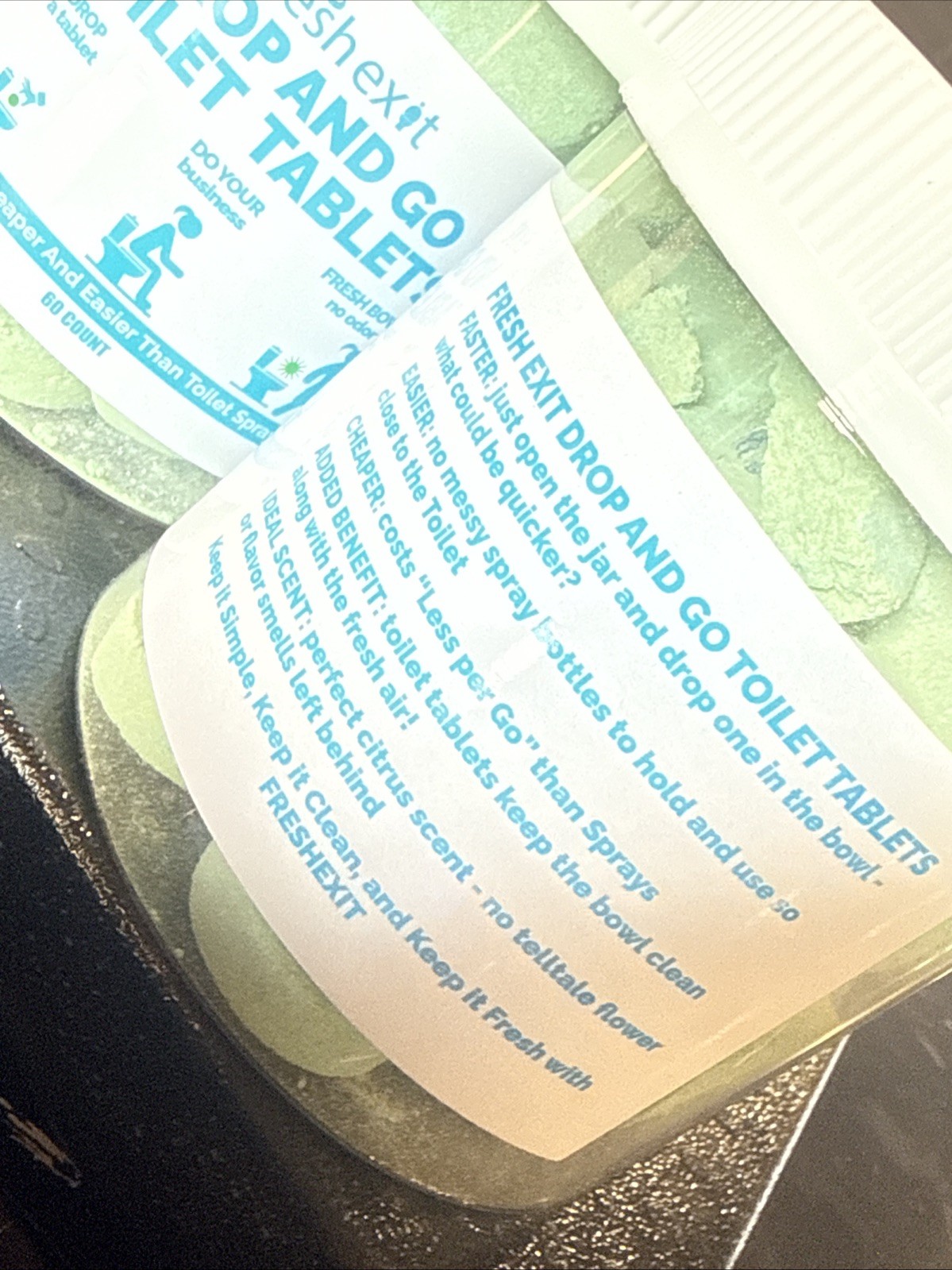 [2-PK] Toilet Deodorizer Tablets Drop One In and Go 60×2 Count Citrus Scent Odor