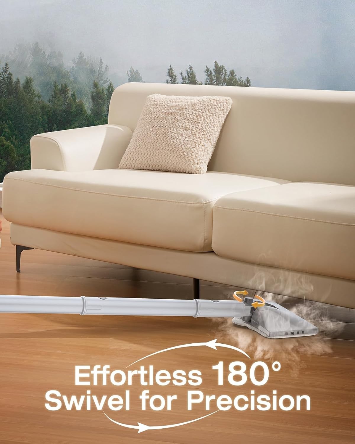 10-in-1 Steam Mop with Detachable Handheld Steamer,350ml Tank, 10s Heat-Up, 248°