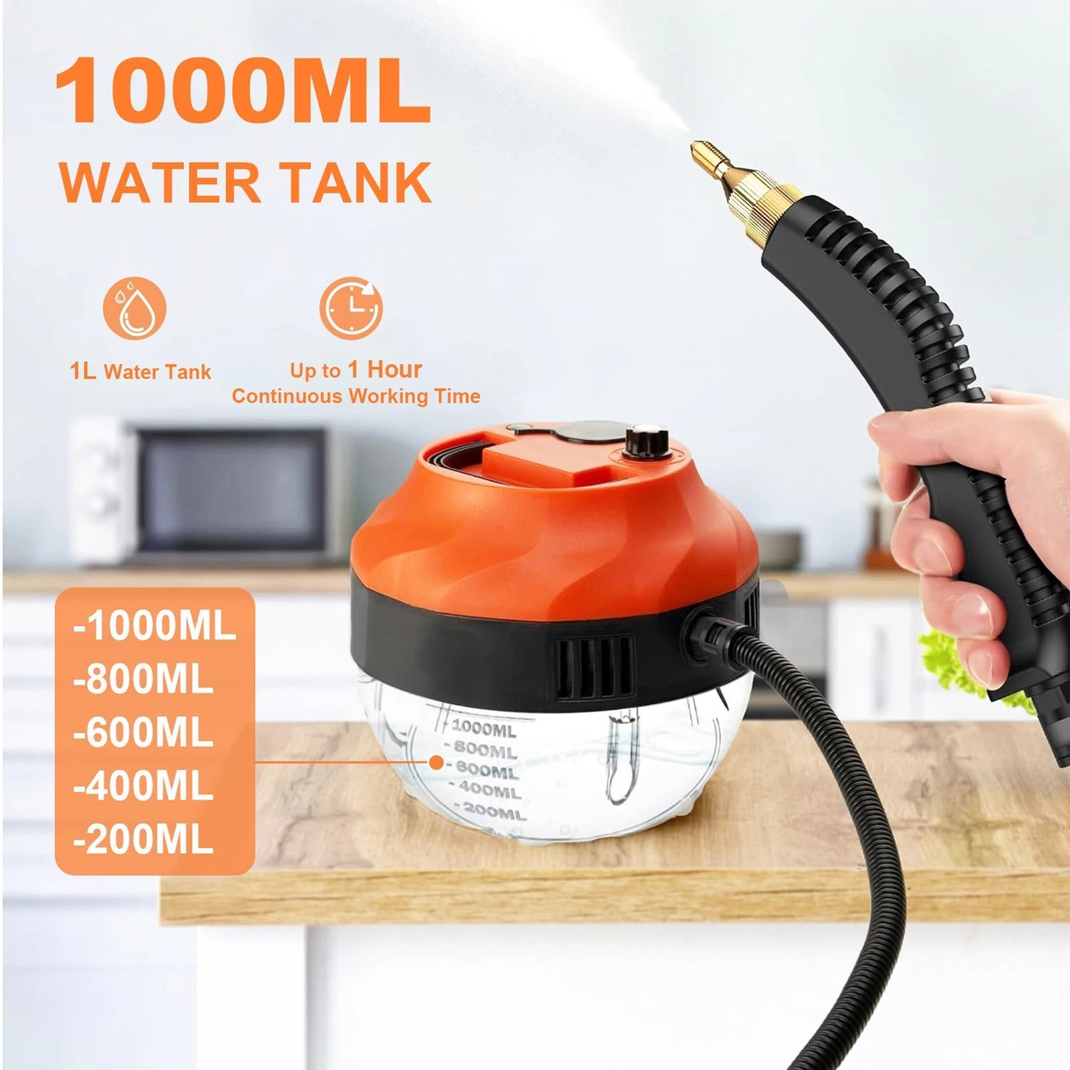 3800W/2500W High-Pressure Steam Cleaner Machine for Household & Car Cleaning