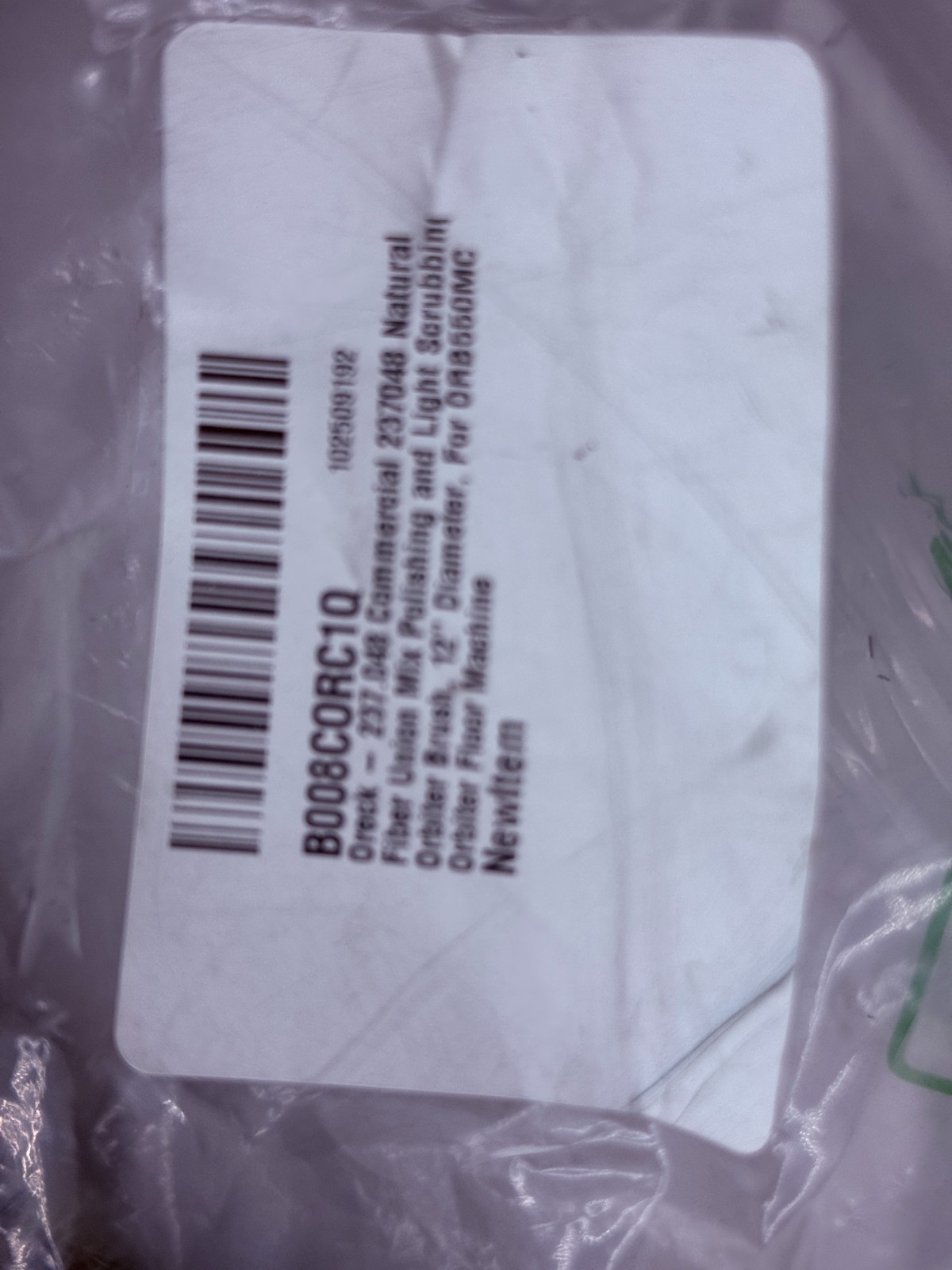 Oreck Commercial 237048 Natural Fiber Union Mix Polishing & Light Scrubbing