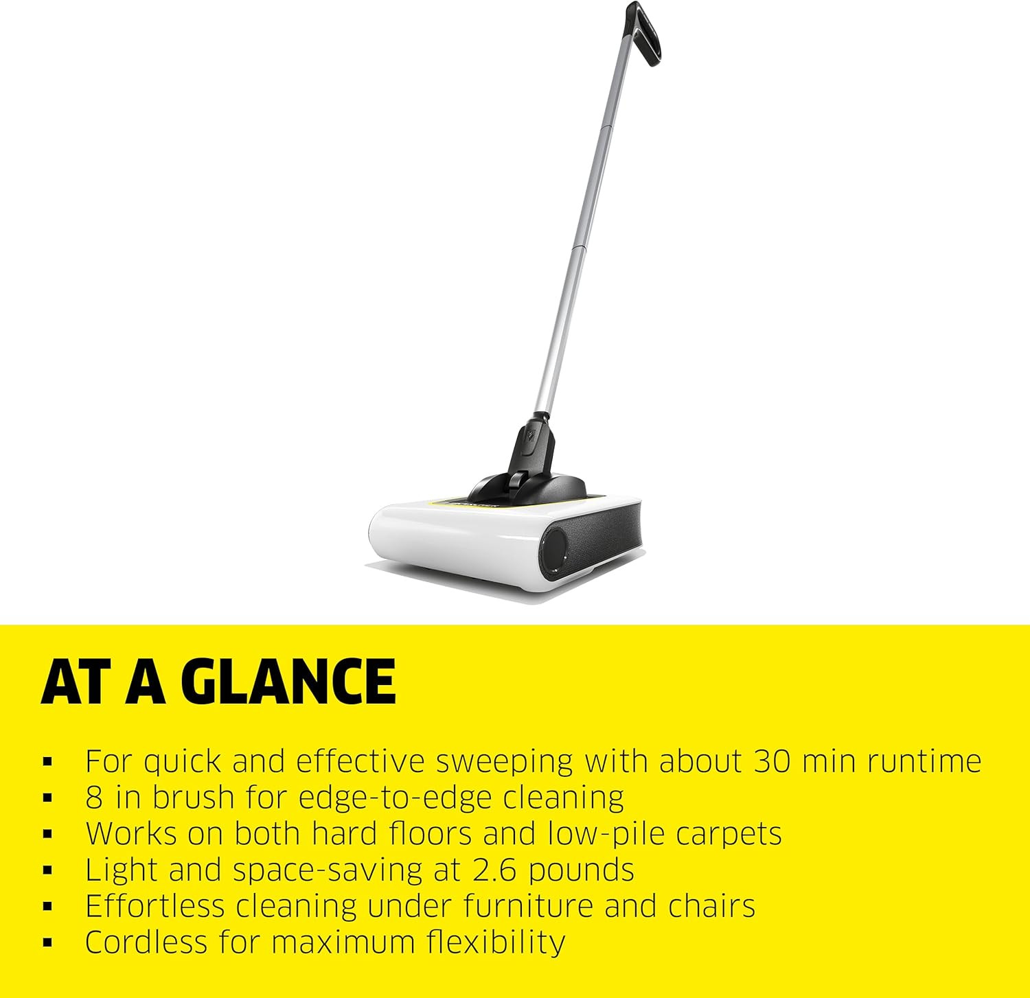 Electric Broom Floor Sweeper Carpet Hardwood Tiles Cordless Vacuum