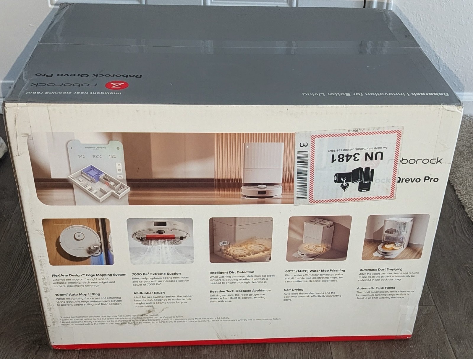 Roborock Qrevo Pro Wi-Fi Connected Robot Vacuum & Mop with FlexiArm Edge Mopping