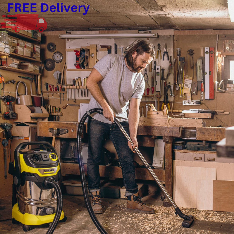 Karcher WD 6 P S 8 Gallon Wet Dry Vacuum Cleaner Blower 1300W Steel Tank New