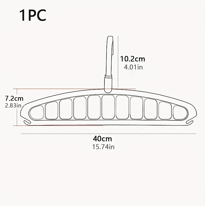 1 pc Folding Multi-Hole Clothes Hanger Non-Slip Closet Space Saver Organizer