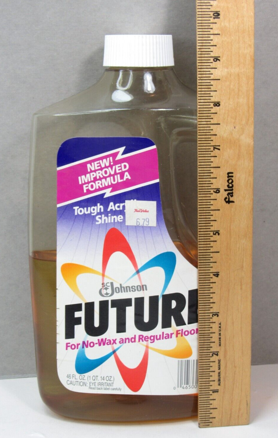 RARE Vtg 1989 Pledge FUTURE Acrylic Floor Finish No Wax 50% Full 46oz SC Johnson