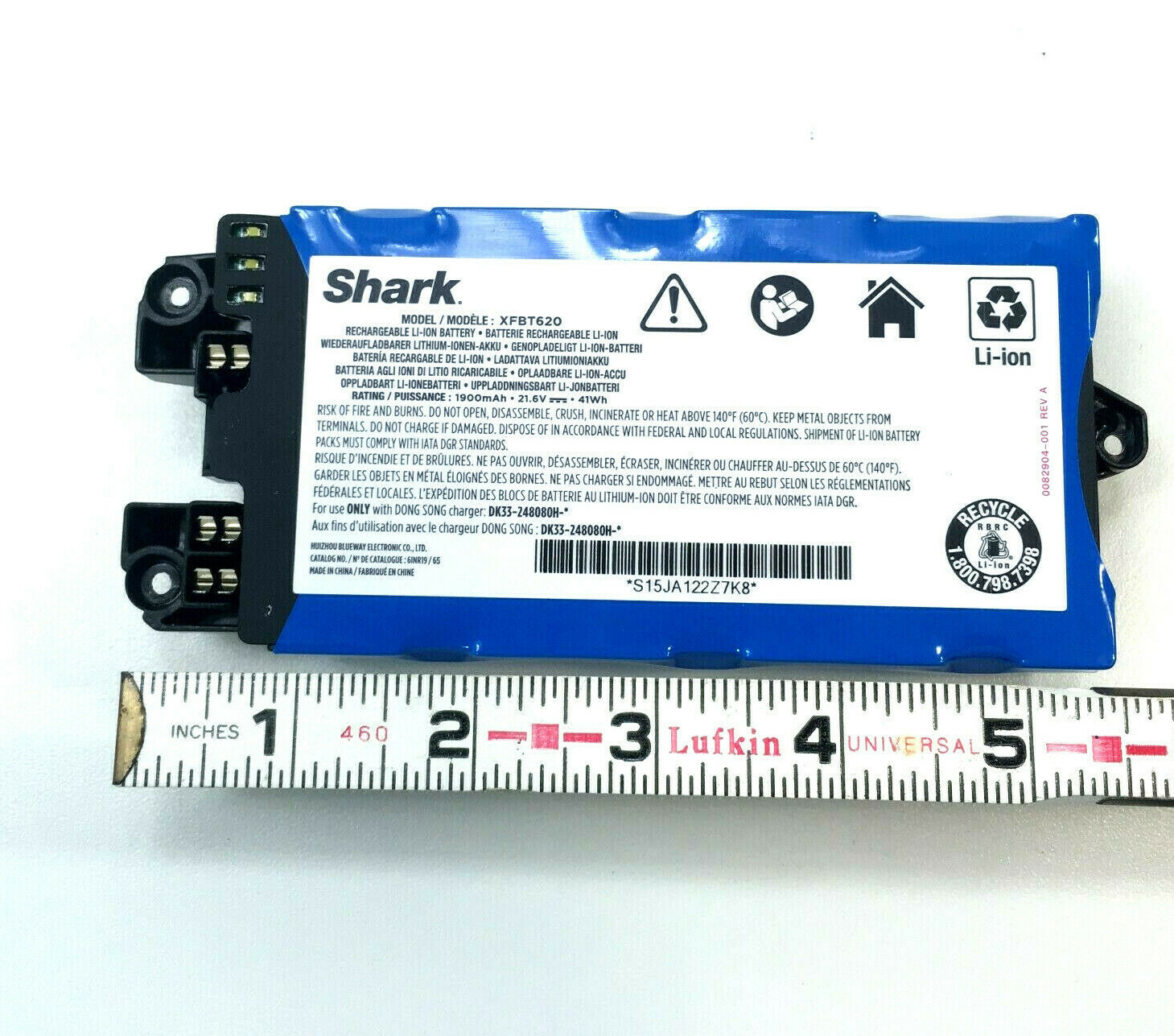Genuine Shark IX141 IX140 IZ140 IZ142 RECHARGEABLE BATTERY 21.6V 1900mAh OEM