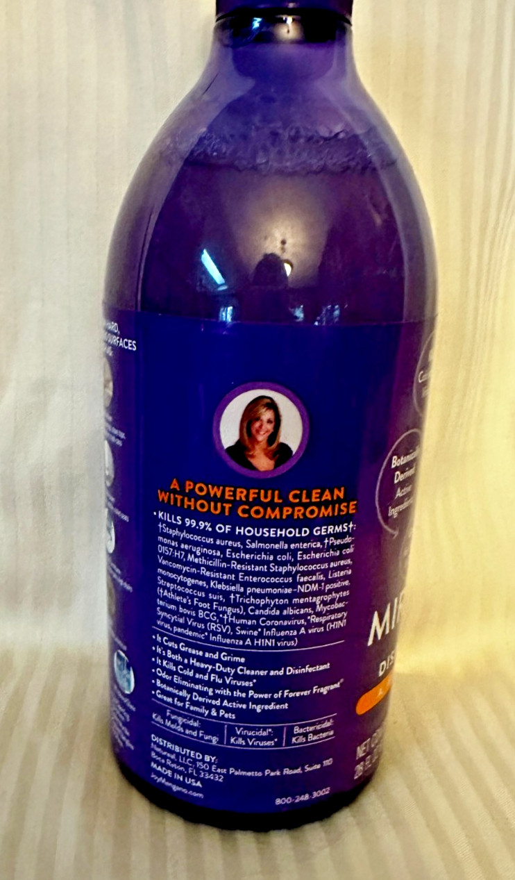 NEW! JOY MANGANO MIRACLE CLEAN MULTI CLEANER ORANGE BLOSSOM 28 OZ + 2 – 3.4 OZ