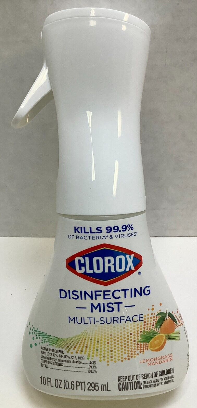 Clorox Disinfecting Mist Multi-Surface, 10oz, Lemongrass Mandarin, Case of 6