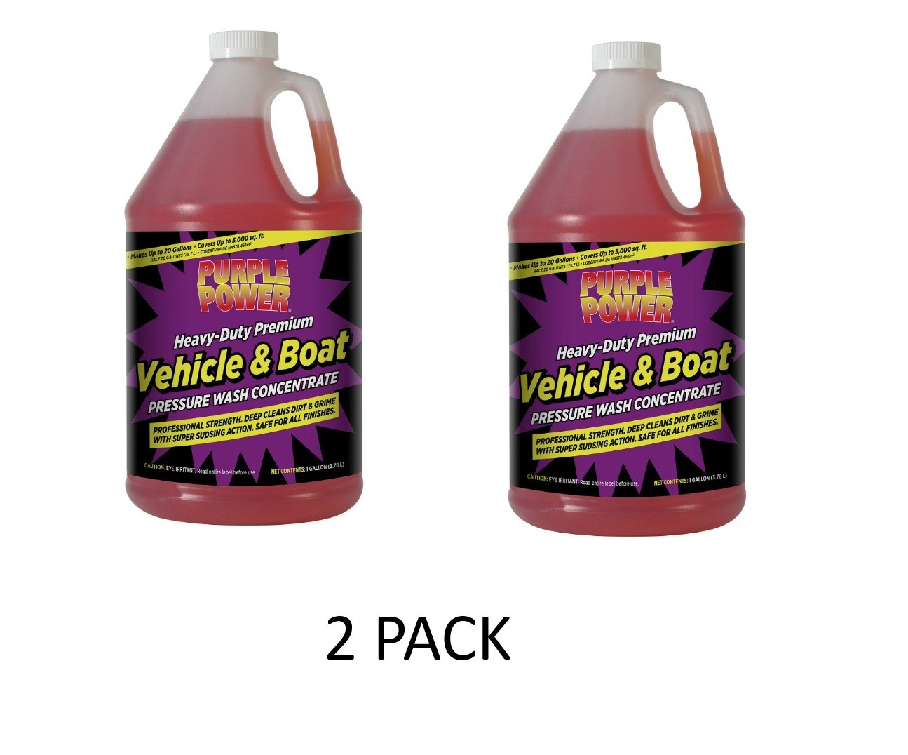 2 PACK Purple Power Heavy Duty Vehicle andBoat Pressure Washer Fluid Concentrate