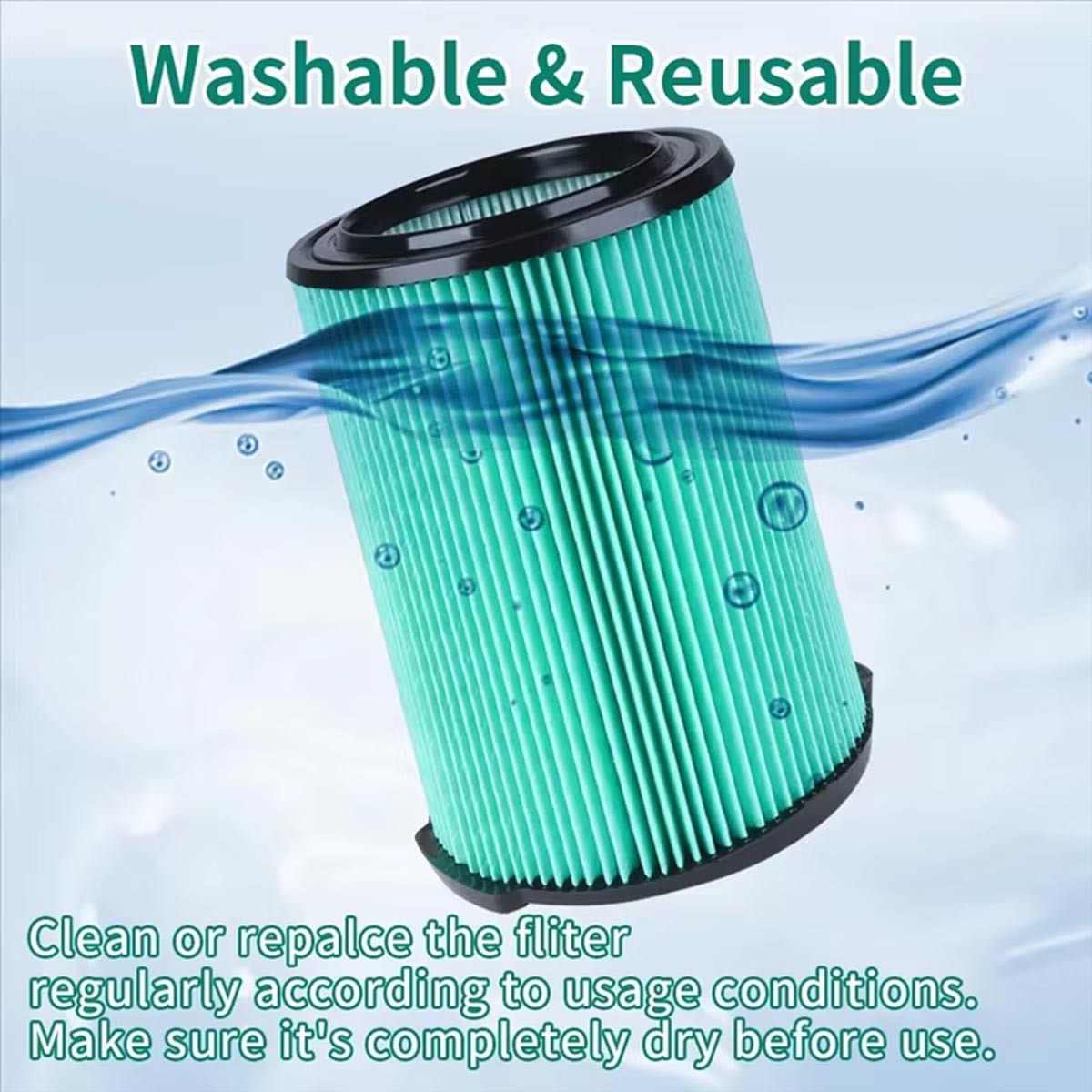 2 Pack VF6000 5 Layer Filter For Ridgid Shop Vac 5-20 Gal Wet Dry Vacuums