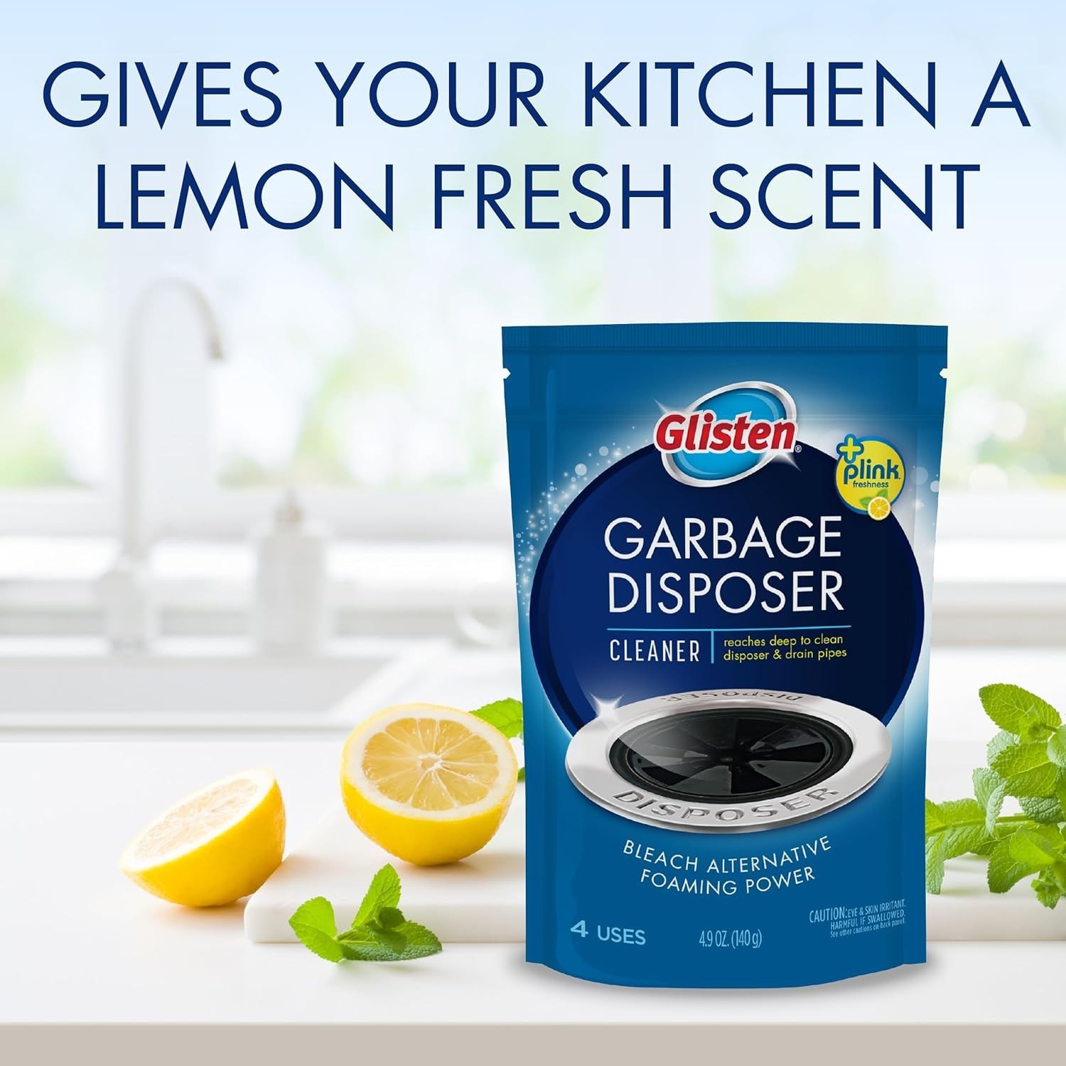 Garbage Disposer Cleaner Foaming Lemon Scent 2 Pack Drain Freshener