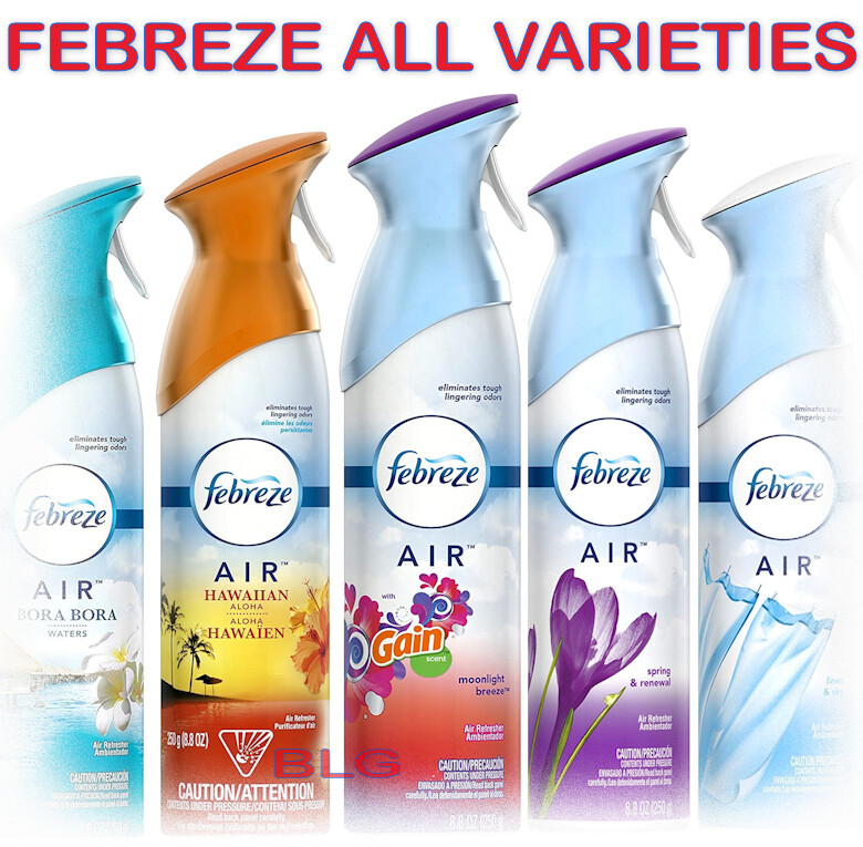 Febreze Air Freshener Spray Fragrant Eliminate Home Odors Bundle 8.8oz (3 Pack)