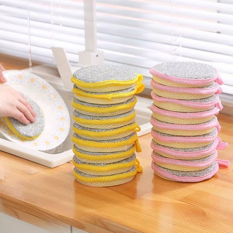 10Pcs Magic Scrub Sponge Double Sided Heavy Duty Dish Washing Kitchen Pad