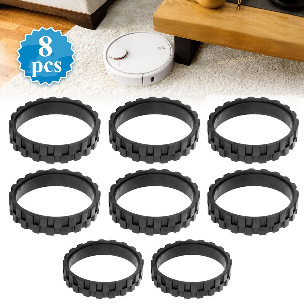 8PCS Tires for IROBOT ROOMBA Wheels Series 500, 600, 700, 800, 900 i7 Anti-slip