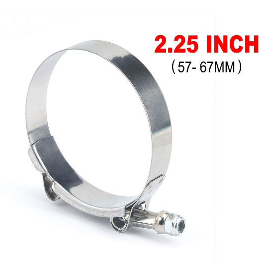 3PCS 2.25″ 57-67mm Motorcycle Universal Stainless Steel Exhaust Pipe Clamp Clip
