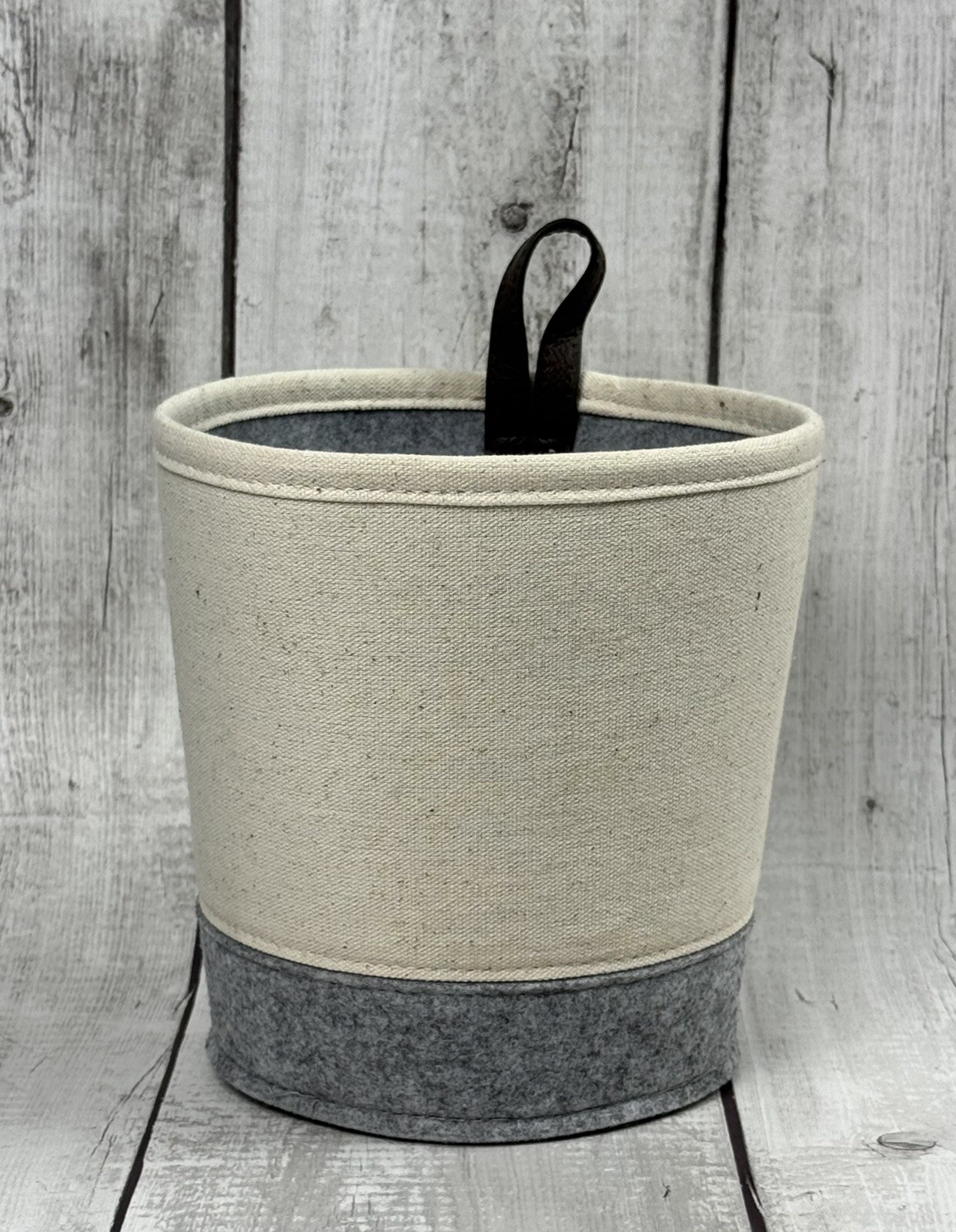Thirty One Felt Hanging Bin Natural Brushed Felt