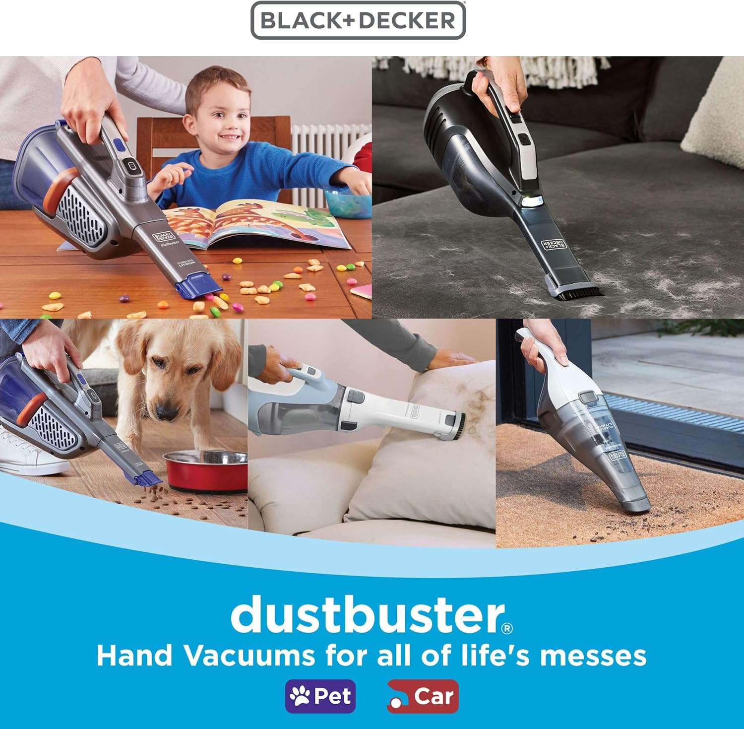 BLACK+DECKER Dustbuster FLEX Cordless Handheld Vacuum, Home, Pet and Car Vacuum