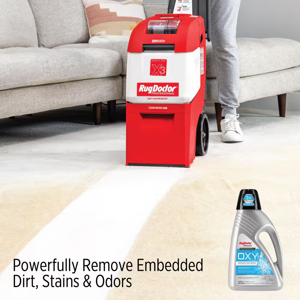 Mighty Pro X3 Commercial Upright Carpet Cleaner with Large Red Pro Pack