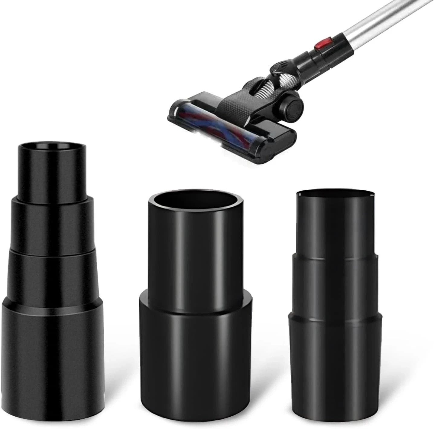 3Pcs Vacuum Hose Adapter Kit Universal Adapters Connector Attachment for Cleaner
