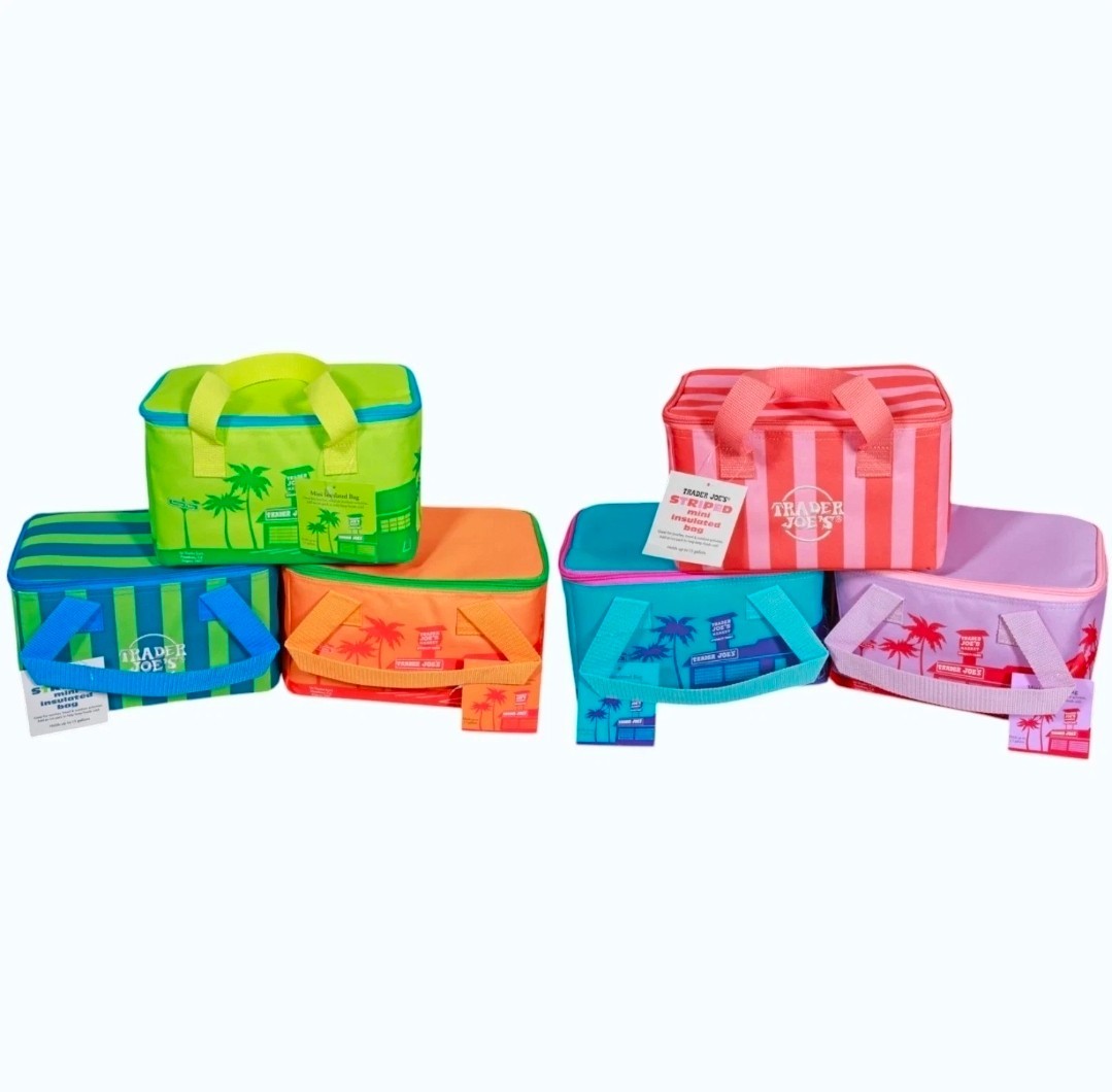 Trader Joe’s Mini Insulated Bag 2026 Summer Fun Full Set Of 6 NEW AUTHENTIC