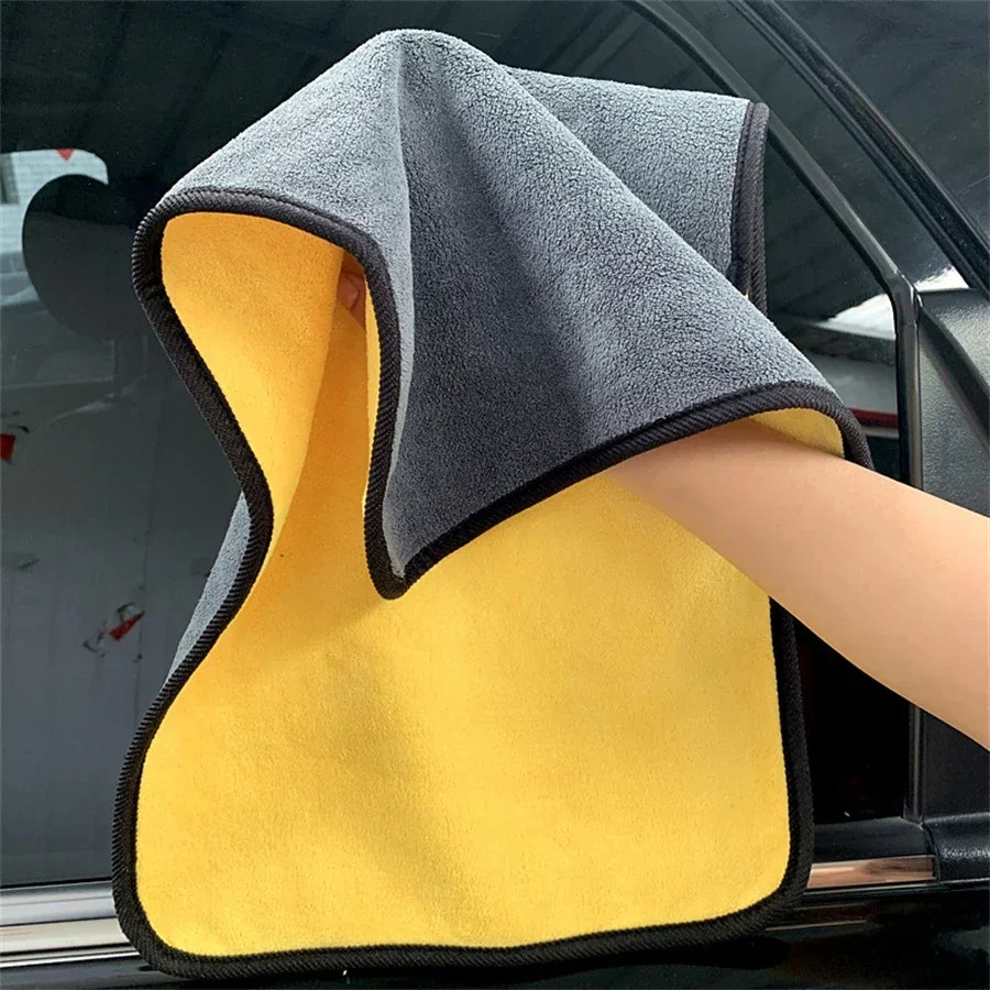 Microfiber Car Cleaning Towel Double Layer Auto Detailing Drying Cloth Rag