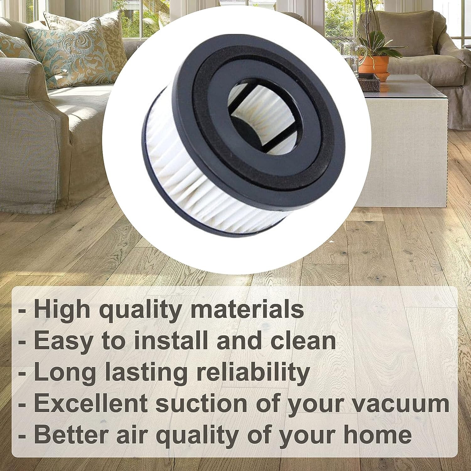 HQRP Washable and Reusable Filter for Dirt Devil Extreme Quick Vac UD40195