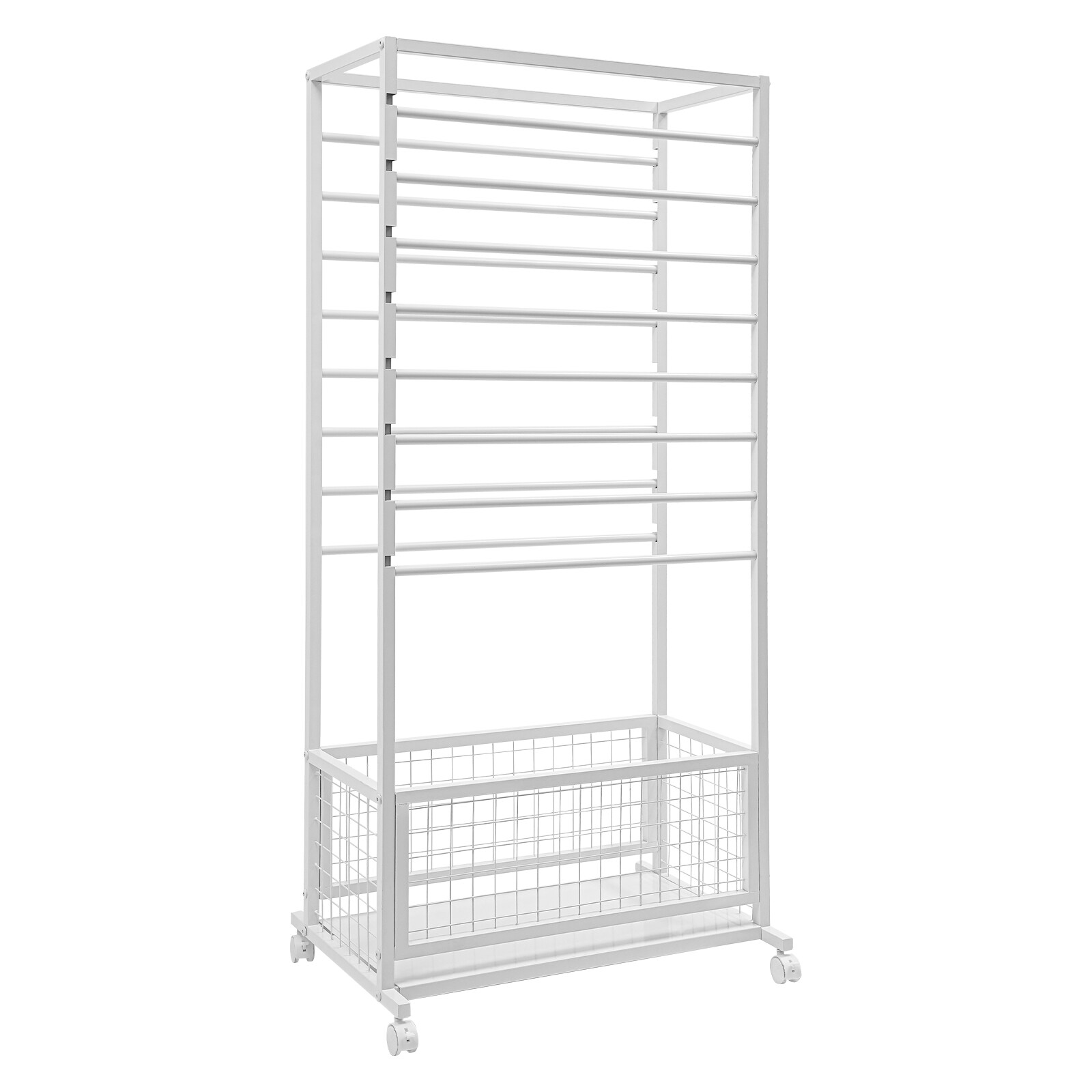 16-Layer Organizer Rack, Storage Shelf, Floor Standing Ribbon Display Rack