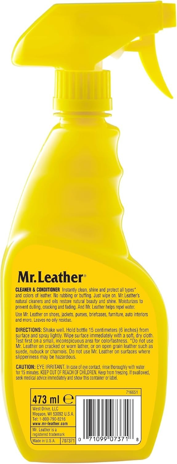MR LEATHER Cleaner and Conditioner 16oz Water Repellant Leather Conditioner t