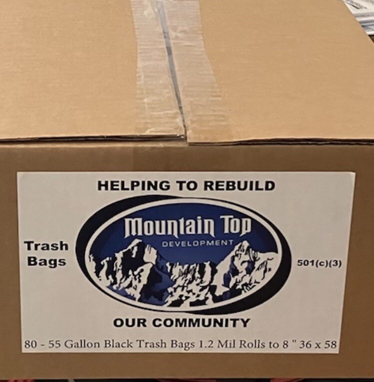 Mountain Top Trash Bags 55-gallon 1.2mil Black Heavy Duty Extra Large