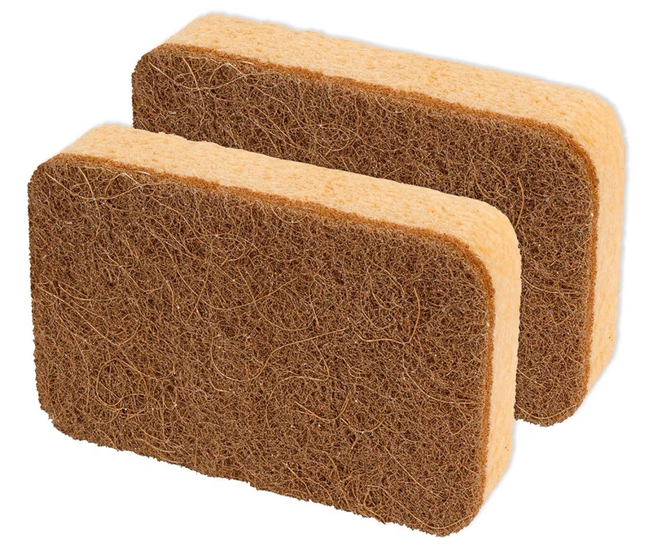 Copper Power Natural Fiber Non-Scratch ScrubSpongyes(Pack of 2) 6bags