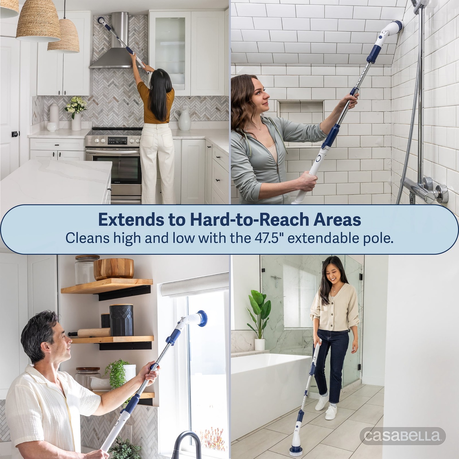 Casabella Power Spin Scrubber Electric Cleaning Brush