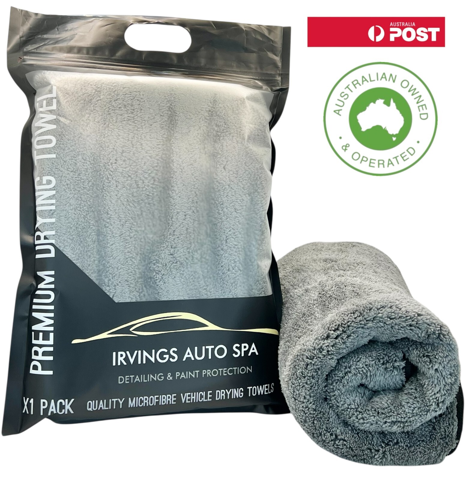 Irvings Auto Spa Premium Microfiber Car Drying & Cleaning Towel Scratch Free
