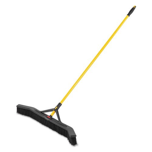 Rubbermaid Commercial Maximizer Push Broom, Poly Bristles, 36×58.13″, Steel