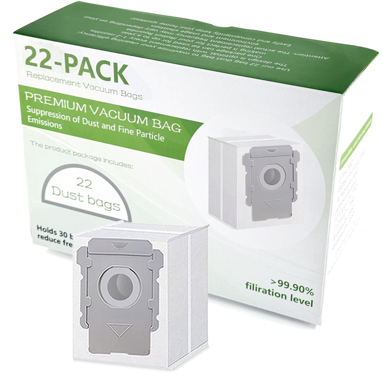 22 Pack Vacuum Bags for iRobot Roomba 104 105 405 504 505 705 Combo 10 Max i7…