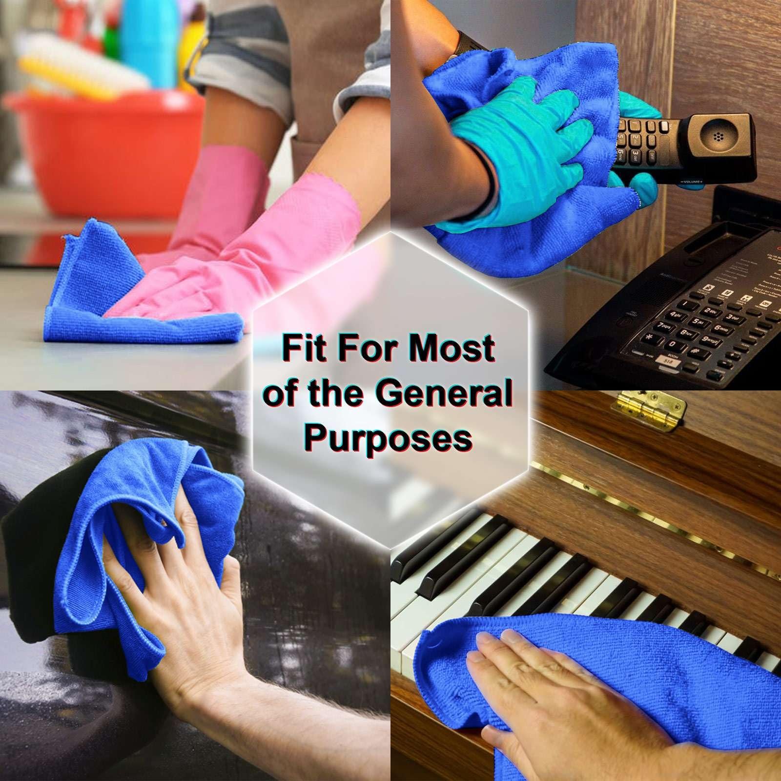 EZAUTO WRAP 25 pcs Microfiber Cleaning Cloth Towel Rag Car Polishing 25