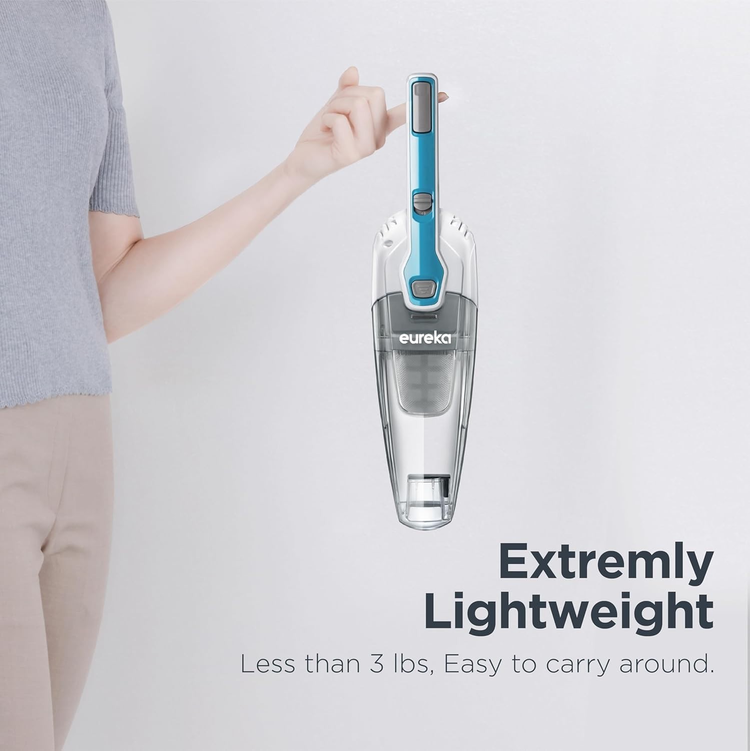 3-in-1 Handheld & Stick Vacuum Cleaner for Carpets and Hard Floors – Aqua Blue