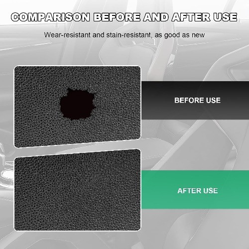 2 PCS Leather Repair Patch Tape, 4 x 8 Inch PU Vinyl Repair Patch Color: Black