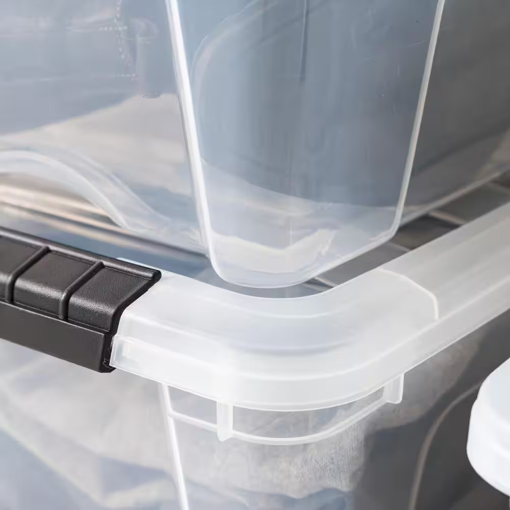 12 Qt./3 Gal. Plastic Storage Box with Latching Lid, Clear